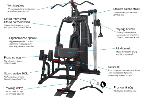 Atlas do ćwiczeń Sonifit Chicago Pro 100kg Atlas do ćwiczeń Sonifit Chicago Pro 100kg