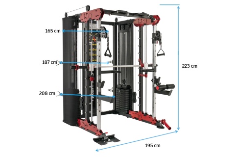 Atlas do ćwiczeń Suwnica Smitha Sonifit Tytan Pro Tag 144kg